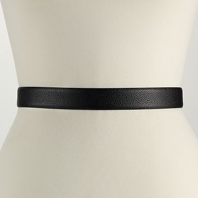 Women's Nine West Center Bar Buckle & Two Metal Loops Belt