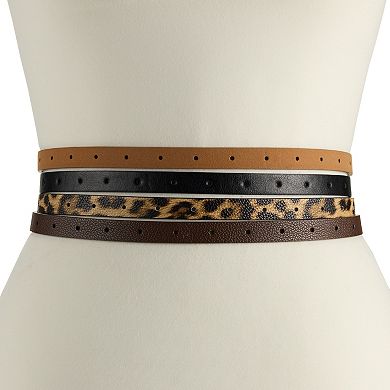 Women's Nine West C-Buckle 4-Piece Belt Set