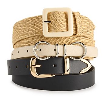 Women's Nine West 3 pc Seasonal Stretch Belt Set