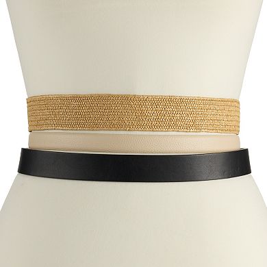Women's Nine West 3-Piece Seasonal Stretch Belt Set
