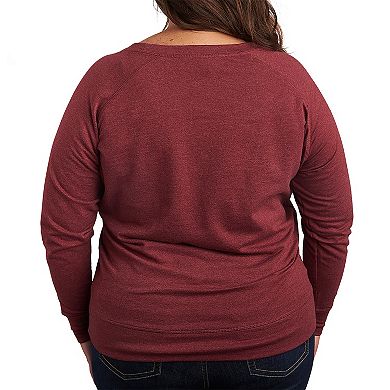 Plus Size Very Merry Mama French Terry Long Sleeve Christmas Graphic Tee