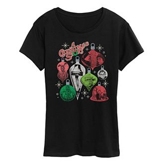 Women's A Christmas Story Ornament Grid Short Sleeve Graphic Tee