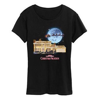 Women's National Lampoon's Christmas Vacation Griswold's House Short Sleeve Christmas Graphic Tee