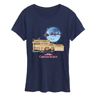 Women's National Lampoon's Christmas Vacation Griswold's House Short Sleeve Christmas Graphic Tee