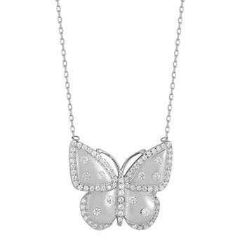 Sunkissed Sterling Sterling Silver Cubic Zirconia Butterfly Necklace
