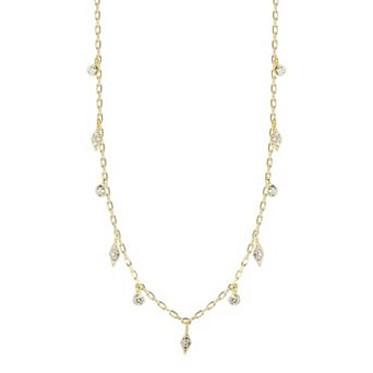 Sunkissed Sterling Sterling Silver Cubic Zirconia Charm Necklace