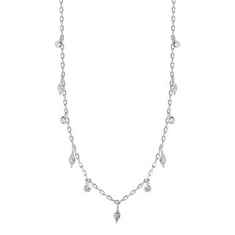 Sunkissed Sterling Sterling Silver Cubic Zirconia Charm Necklace