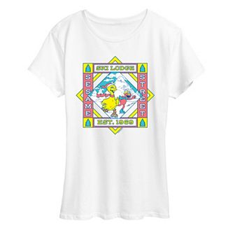 Women's Sesame Street Ski Lodge Est. 1969 Short Sleeve Christmas Graphic Tee