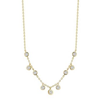 Sunkissed Sterling Sterling Silver Cubic Zirconia Charm Necklace