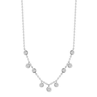 Sunkissed Sterling Sterling Silver Cubic Zirconia Charm Necklace