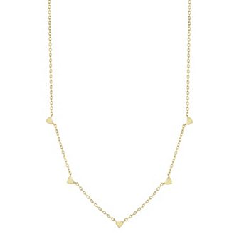 Sunkissed Sterling Sterling Silver Multi Heart Charm Necklace