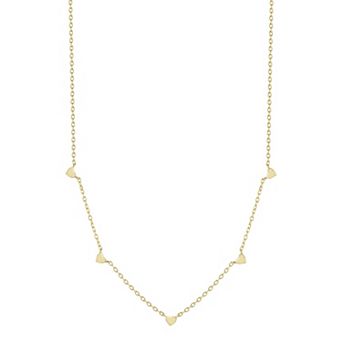 Sunkissed Sterling Sterling Silver Multi Heart Charm Necklace