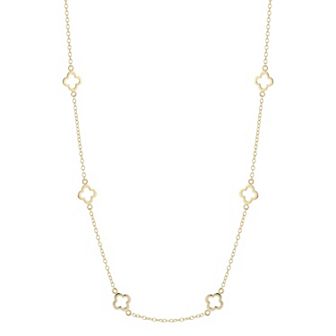 Sunkissed Sterling Clover Station Choker Necklace