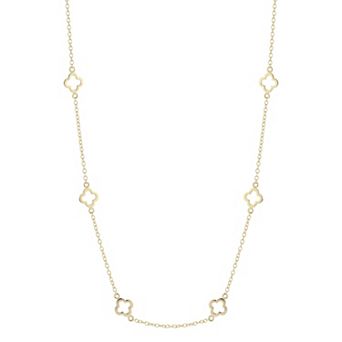 Sunkissed Sterling Clover Station Choker Necklace