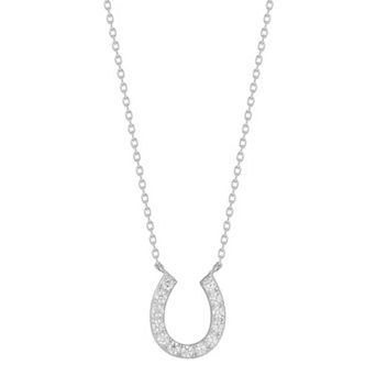 Sunkissed Sterling Sterling Silver Cubic Zirconia Horseshoe Necklace