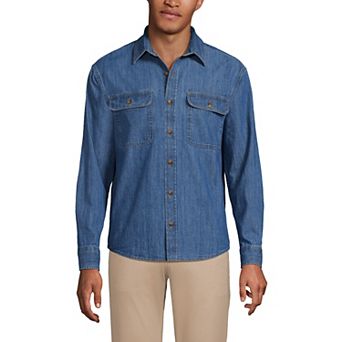 Men's Lands' End Long Sleeve Work Shirt
