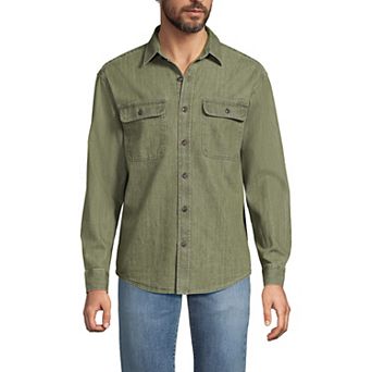 Men's Lands' End Long Sleeve Work Shirt