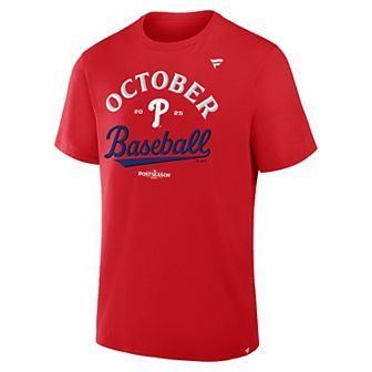 Men's Fanatics Philadelphia Phillies 2025 MLB Postseason Participant Locker Room T-Shirt