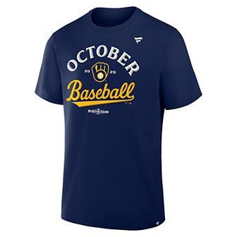 Men's Fanatics Milwaukee Brewers 2025 MLB Postseason Participant Locker Room T-Shirt