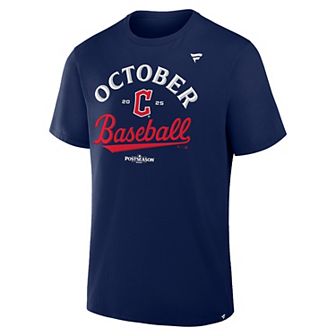 Men's Fanatics Cleveland Guardians 2025 MLB Postseason Locker Room Graphic T-Shirt
