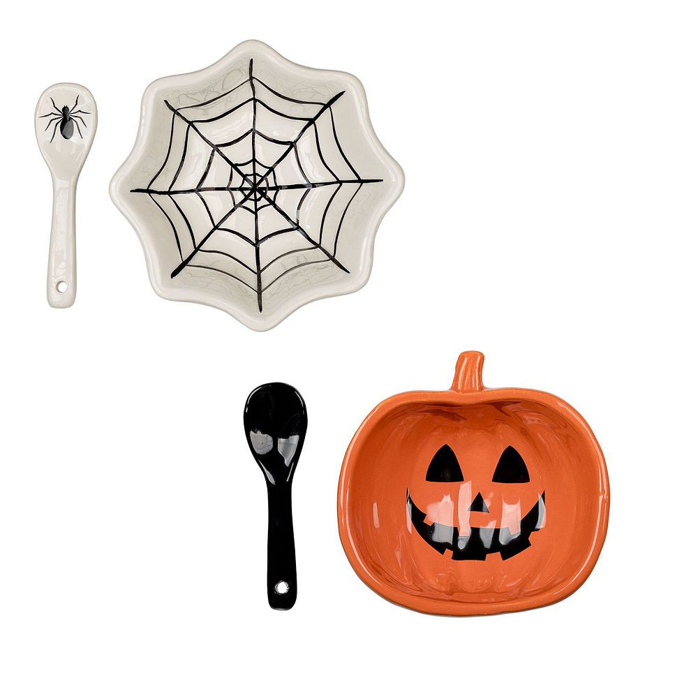 10 Strawberry Street Pumpkin & Web 2-pc. Dip Serving Set with Bowl & Spreader Set