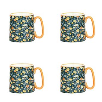 10 Strawberry Street Bella Autumn Twilight 4 pc Mug Set