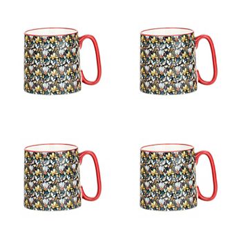 10 Strawberry Street Bella Autum Floral 4 pc Mug Set