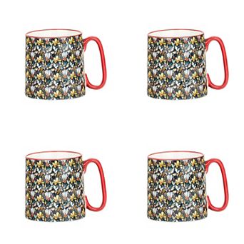 10 Strawberry Street Bella Autum Floral 4 pc Mug Set