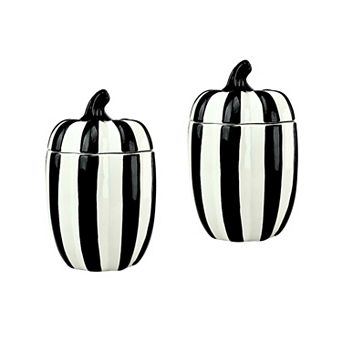 10 Strawberry Street 2 pc Pumpkin Patch Gourd Canister Set