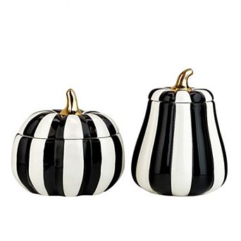 10 Strawberry Street 2 pc Pumpkin Patch Graduated Gourd Canister Set