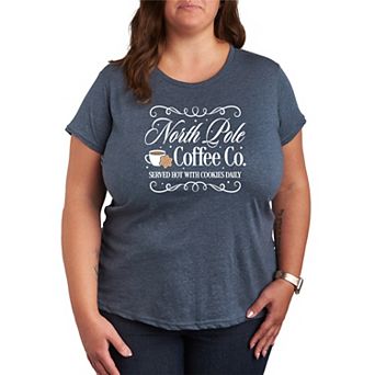 Plus Size NorthPole Coffee Co. Christmas Graphic Tee