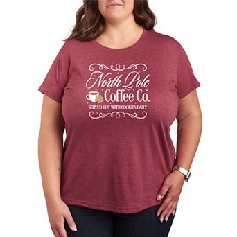 Plus Size NorthPole Coffee Co. Christmas Graphic Tee