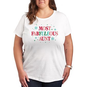 Plus Size Most FabYULEous Aunt Christmas Graphic Tee