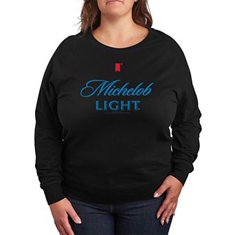 Plus Size Michelob Light Logo French Terry Long Sleeve Graphic Tee