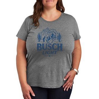Plus Size Busch Light Western Short Sleeve Graphic Tee