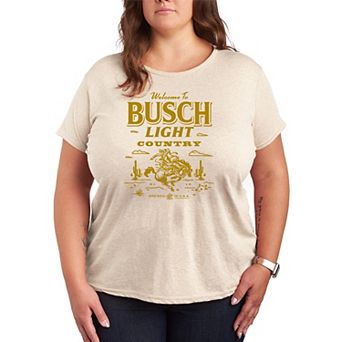 Plus Size Busch Light Welcome To Busch Light Country Short Sleeve Graphic Tee