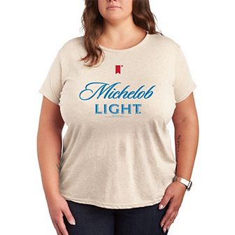 Plus Size Michelob Light Logo Short Sleeve Graphic Tee