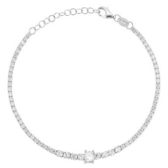Sunkissed Sterling Sterling Silver Cubic Zirconia Tennis Bracelet