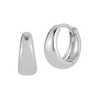 Sunkissed Sterling Sterling Silver Graduated Huggie Hoop Earrings