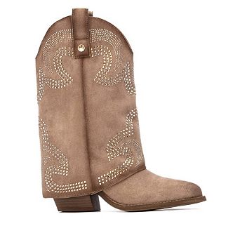 Women's Suede Foldover Booties By XTI 144467