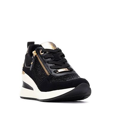 XTI Women's Suede Wedge Sneakers 144377