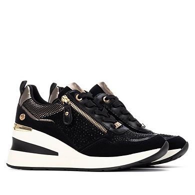 XTI Women's Suede Wedge Sneakers 144377