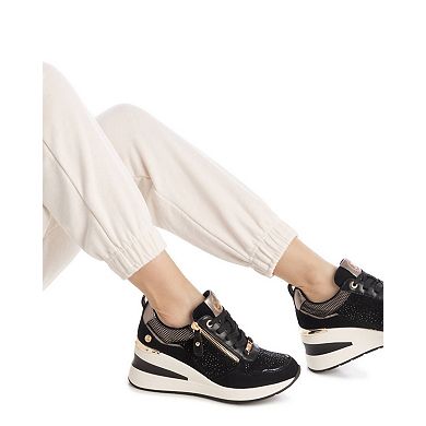 XTI Women's Suede Wedge Sneakers 144377