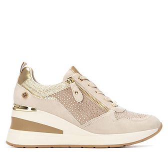 XTI Women's Suede Wedge Sneakers 144377