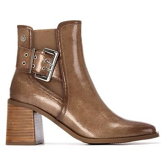 Women's Heeled Patent Leather Chelsea Booties By XTI 144315