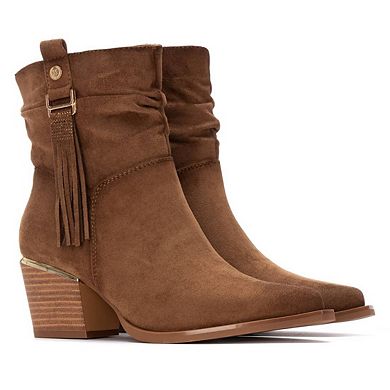Women's Suede Italian Western Booties By XTI 144461