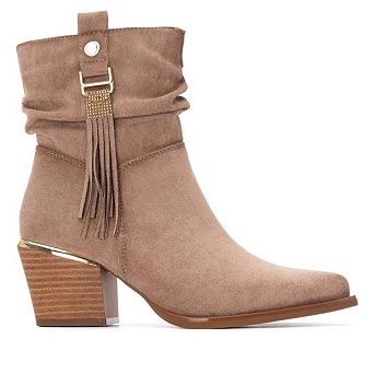 Women's Suede Italian Western Booties By XTI 144461
