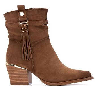 Women's Suede Italian Western Booties By XTI 144461