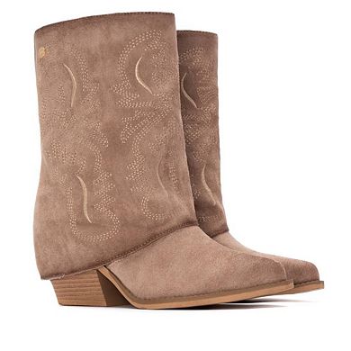 Women's Suede Foldover Booties By XTI 144470