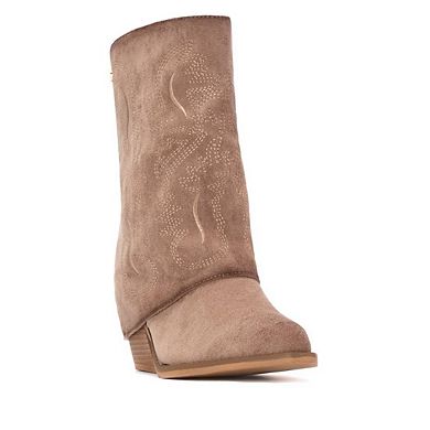 Women's Suede Foldover Booties By XTI 144470